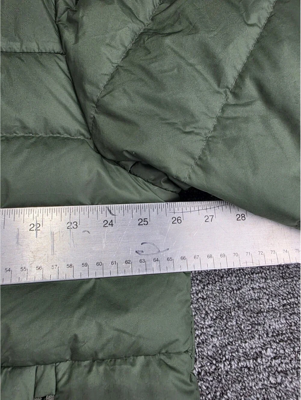 The North Face Men's Green 550 Down Puffer Jacket Full Zip Pockets Size 2XL